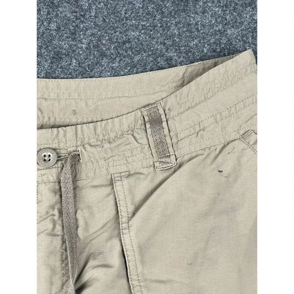 The North Face Tekware Mens Hiking Shorts Khaki Tan Drawstring Size 35 APRF